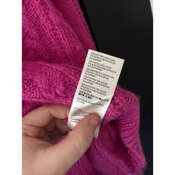 Free People Every Cloud Pullover Fuschia Fizz Size Medium - Picture 8 of 9